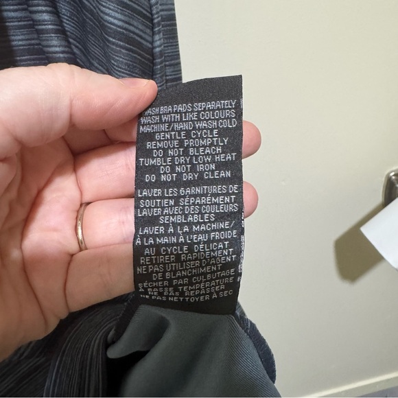 Womens Mondetta Workout Gym Athlete Black Striped Tank Top Dress Size Large - Picture 9 of 16